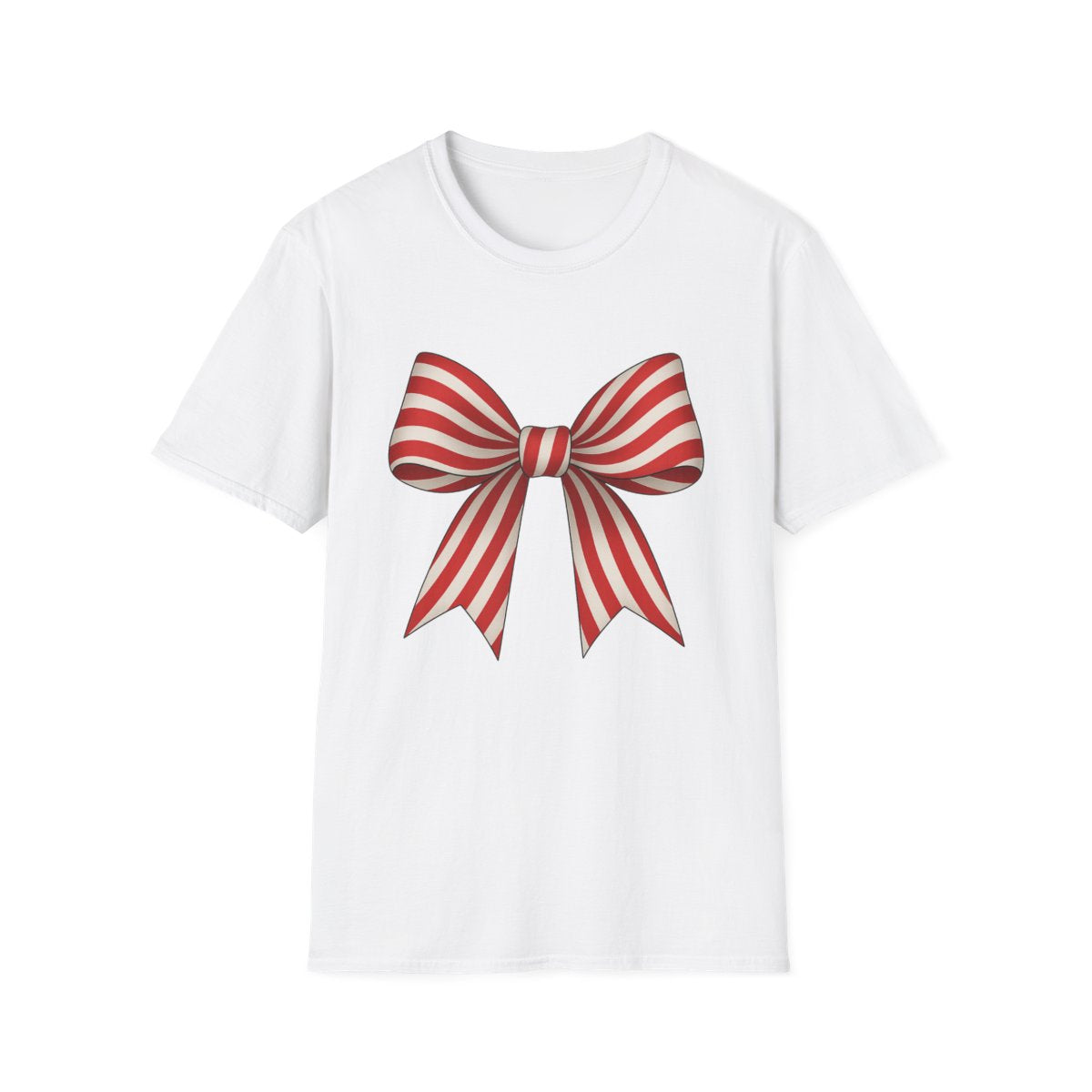 Candy Cane Bow T-Shirt - funny t-shirt by Cheeky Business