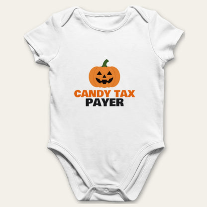 Candy Tax Collector & Candy Tax Payer Halloween matching set baby grow