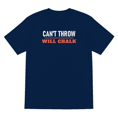 Cannot Throw Will Chalk Funny Darts T-Shirt & Sweatshirt T-Shirt in Navy