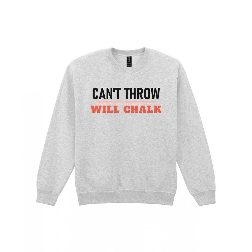Cannot Throw Will Chalk Funny Darts T-Shirt & Sweatshirt Sweatshirt in Sport Grey