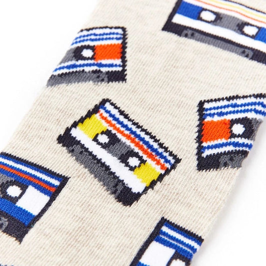 alternate colour cassette tape socks retro music gift