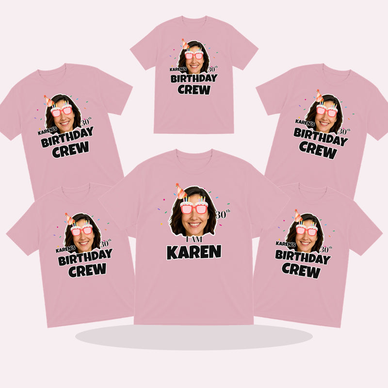 Personalised Birthday Face T-Shirt | Custom Photo Birthday Tee