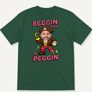 Forest green Gildan 64000 Beggin' For A Peggin' personalised pirate T-shirt mock-up