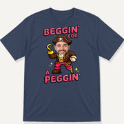 Navy Gildan 64000 Beggin' For A Peggin' personalised pirate T-shirt mock-up