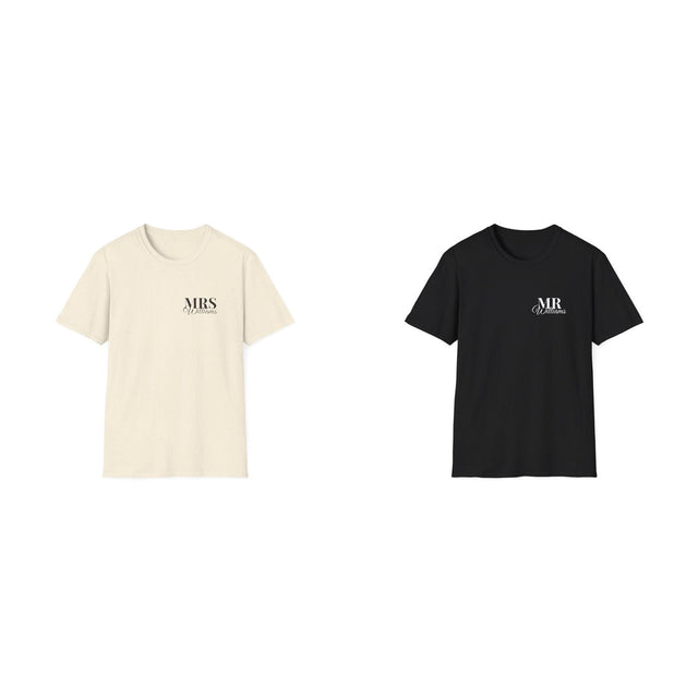 Mr & Mrs Personalised Couples T-Shirt Set