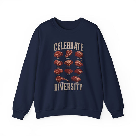 Celebrate Diversity BBQ Sweatshirt - funny sweatshirt by Cheeky Business