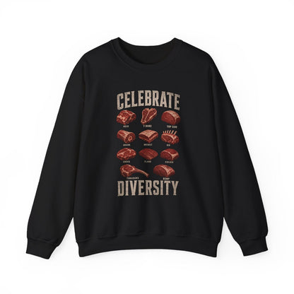 Celebrate Diversity BBQ Sweatshirt - funny sweatshirt by Cheeky Business