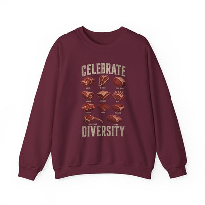 Celebrate Diversity BBQ Sweatshirt - funny sweatshirt by Cheeky Business
