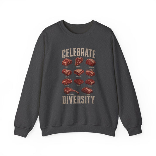 Celebrate Diversity BBQ Sweatshirt - funny sweatshirt by Cheeky Business