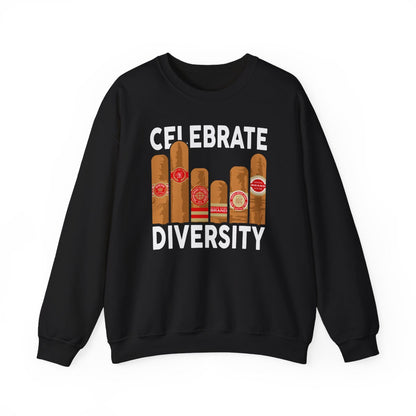 Celebrate Diversity Cigar Lover Sweatshirt - funny sweatshirt by Cheeky Business