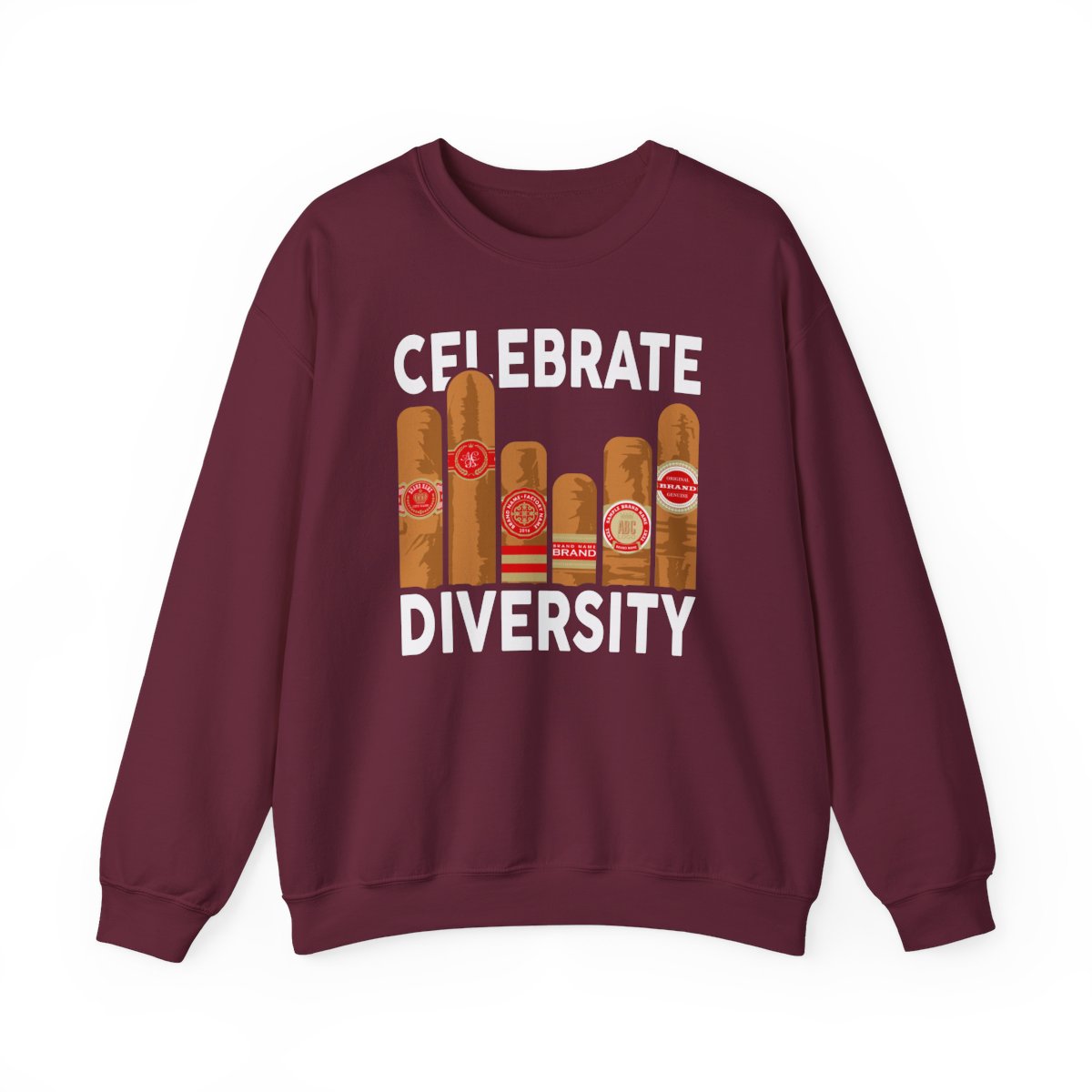 Celebrate Diversity Cigar Lover Sweatshirt - funny sweatshirt by Cheeky Business