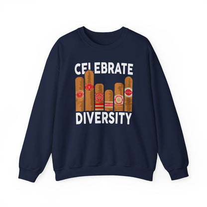 Celebrate Diversity Cigar Lover Sweatshirt - funny sweatshirt by Cheeky Business
