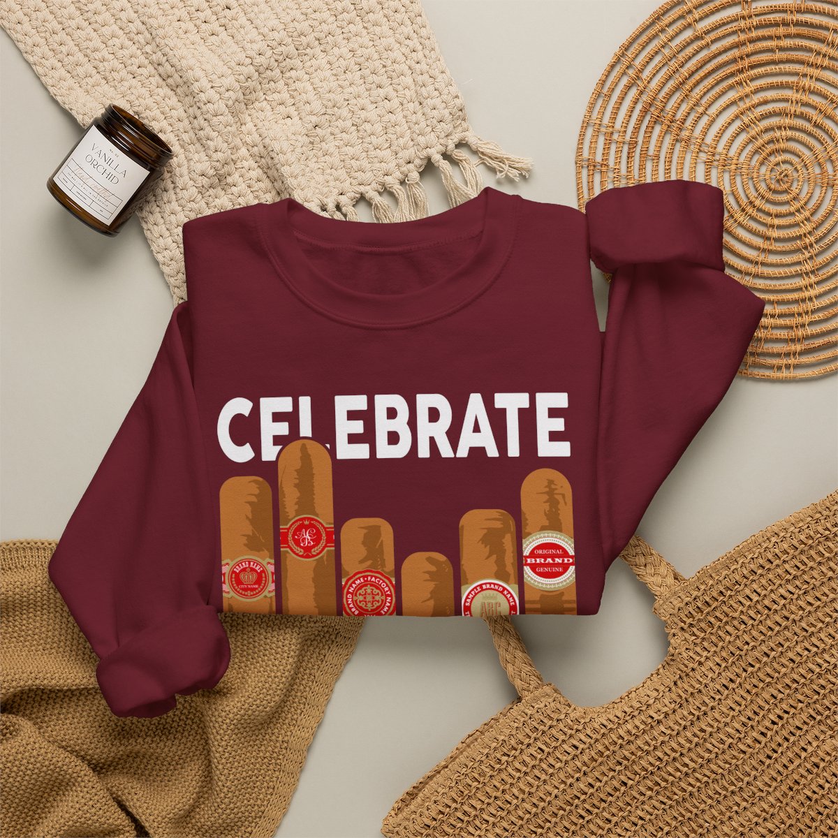 Celebrate Diversity Cigar Lover Sweatshirt - funny sweatshirt by Cheeky Business