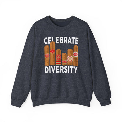 Celebrate Diversity Cigar Lover Sweatshirt - funny sweatshirt by Cheeky Business