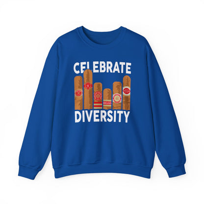 Celebrate Diversity Cigar Lover Sweatshirt - funny sweatshirt by Cheeky Business