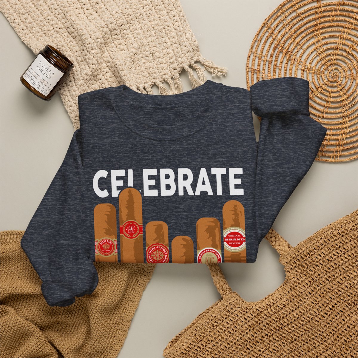 Celebrate Diversity Cigar Lover Sweatshirt - funny sweatshirt by Cheeky Business