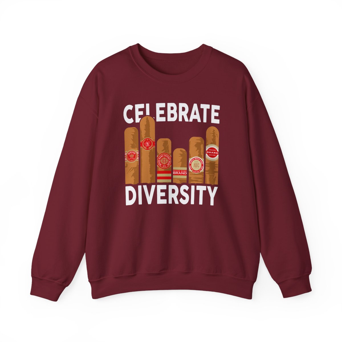 Celebrate Diversity Cigar Lover Sweatshirt - funny sweatshirt by Cheeky Business