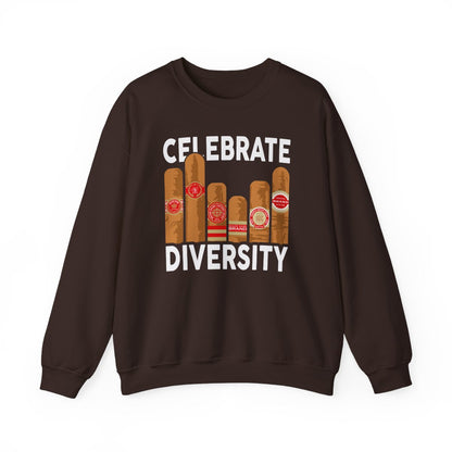 Celebrate Diversity Cigar Lover Sweatshirt - funny sweatshirt by Cheeky Business