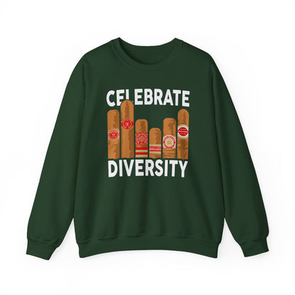 Celebrate Diversity Cigar Lover Sweatshirt - funny sweatshirt by Cheeky Business