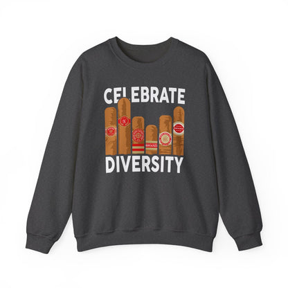 Celebrate Diversity Cigar Lover Sweatshirt - funny sweatshirt by Cheeky Business