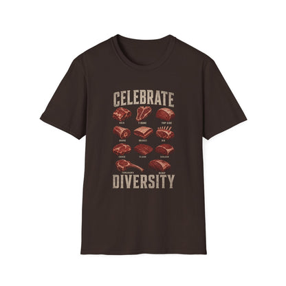 Celebrate Diversity Dad T-Shirt - funny t-shirt by Cheeky Business