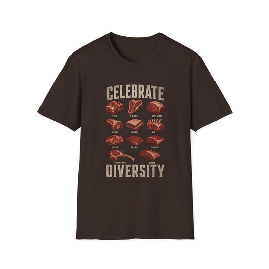 Celebrate Diversity Dad T-Shirt - funny t-shirt by Cheeky Business