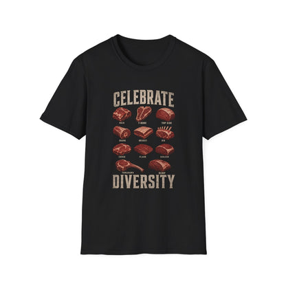 Celebrate Diversity Dad T-Shirt - funny t-shirt by Cheeky Business