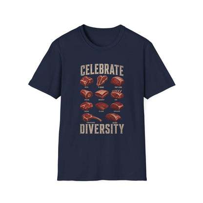 Celebrate Diversity Dad T-Shirt - funny t-shirt by Cheeky Business