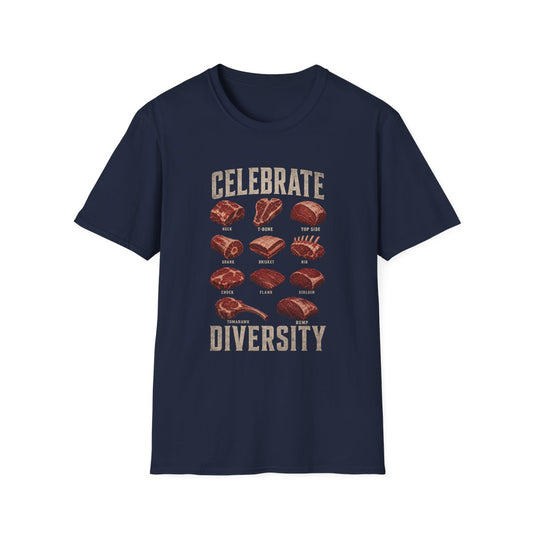 Celebrate Diversity Dad T-Shirt - funny t-shirt by Cheeky Business