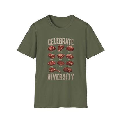 Celebrate Diversity Dad T-Shirt - funny t-shirt by Cheeky Business