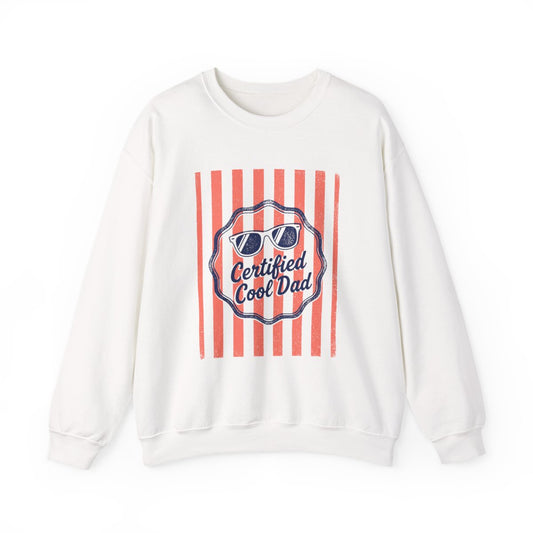 Certified Cool Dad Retro Sweatshirt - funny sweatshirt by Cheeky Business