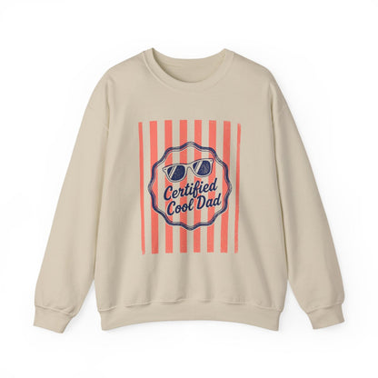 Certified Cool Dad Retro Sweatshirt - funny sweatshirt by Cheeky Business