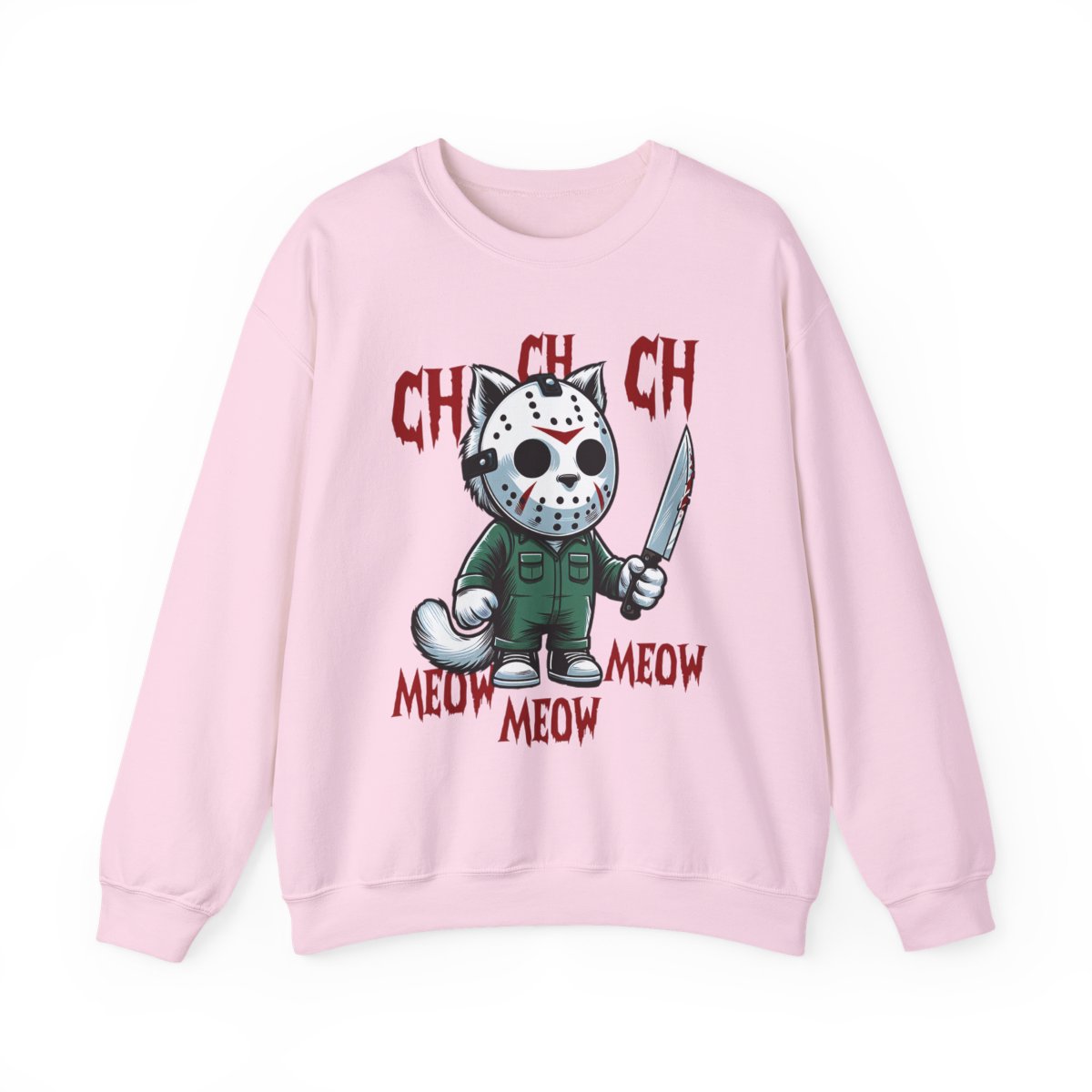 Ch Ch Ch Meow Meow Halloween Cat Sweatshirt - funny sweatshirt by Cheeky Business