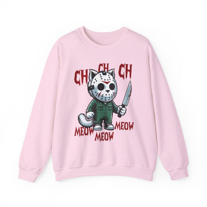 Ch Ch Ch Meow Meow Halloween Cat Sweatshirt - funny sweatshirt by Cheeky Business