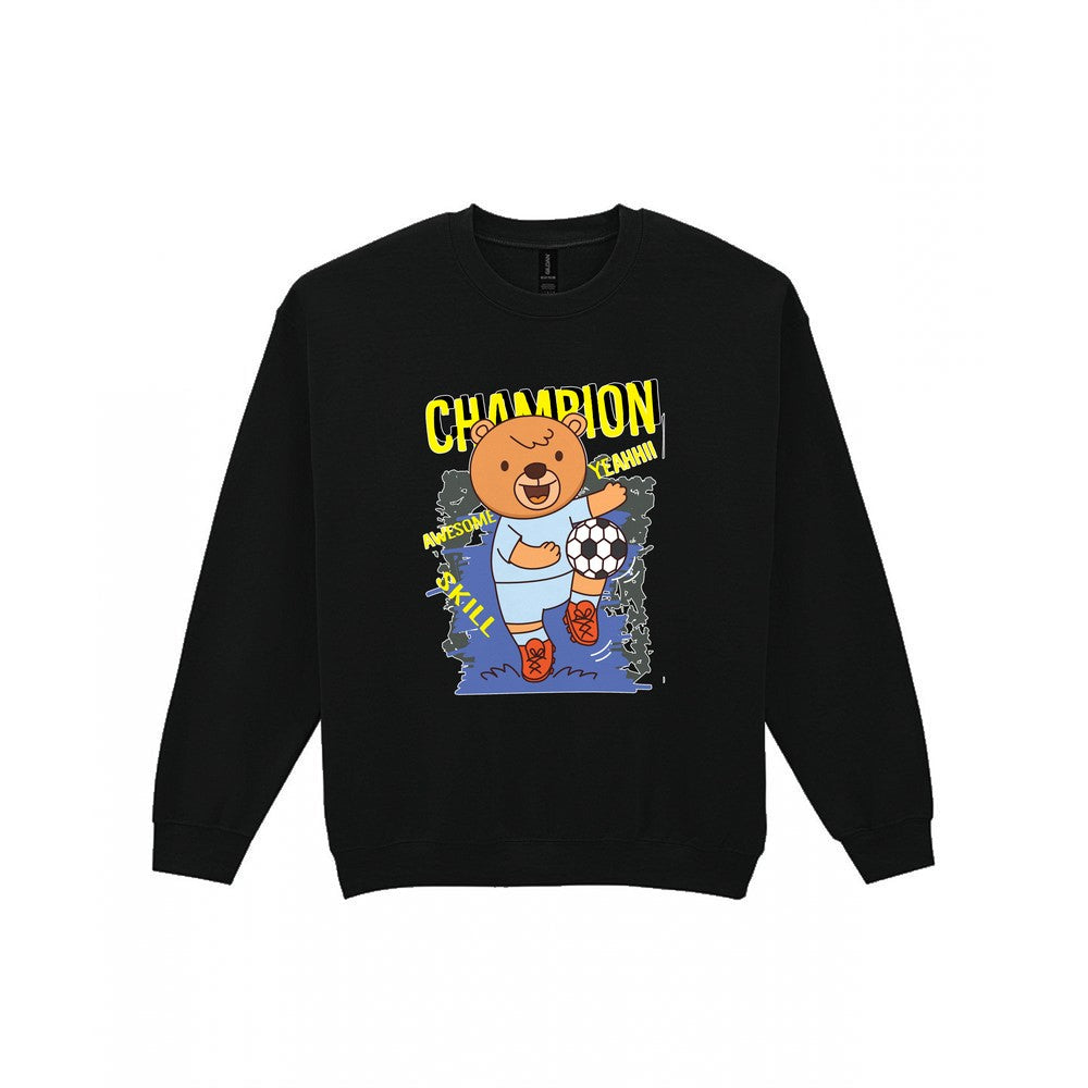 Kids Champion Football Bear T-Shirt & Sweatshirt Sweatshirt in Black