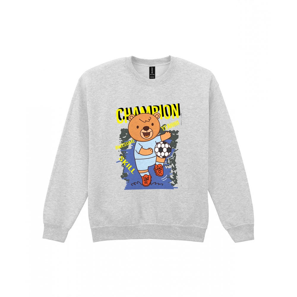 Kids Champion Football Bear T-Shirt & Sweatshirt Sweatshirt in Sport Grey