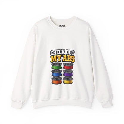 black sweatshirt with check out my abs funny gift for 3d printing enthusiast
