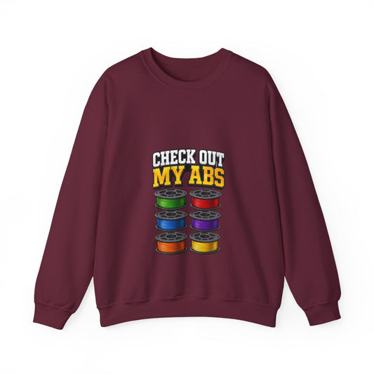 Check Out My ABS Sweatshirt - funny sweatshirt by Cheeky Business