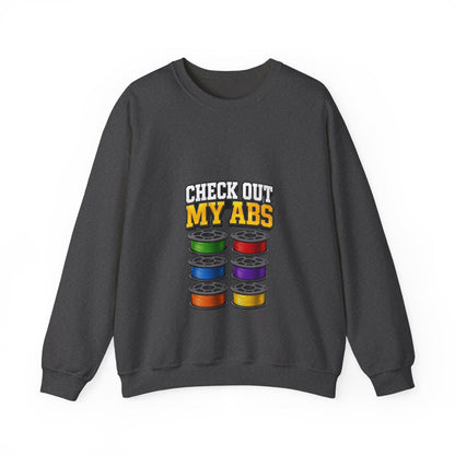 Check Out My ABS Sweatshirt - funny sweatshirt by Cheeky Business