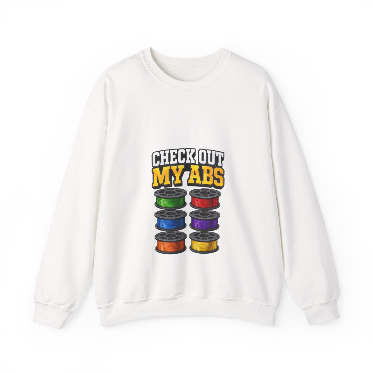 Check Out My ABS Sweatshirt - funny sweatshirt by Cheeky Business