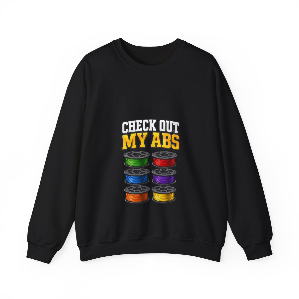 Check Out My ABS Sweatshirt - funny sweatshirt by Cheeky Business