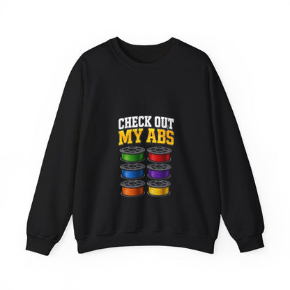 Check Out My ABS Sweatshirt - funny sweatshirt by Cheeky Business