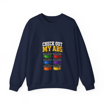 Check Out My ABS Sweatshirt - funny sweatshirt by Cheeky Business