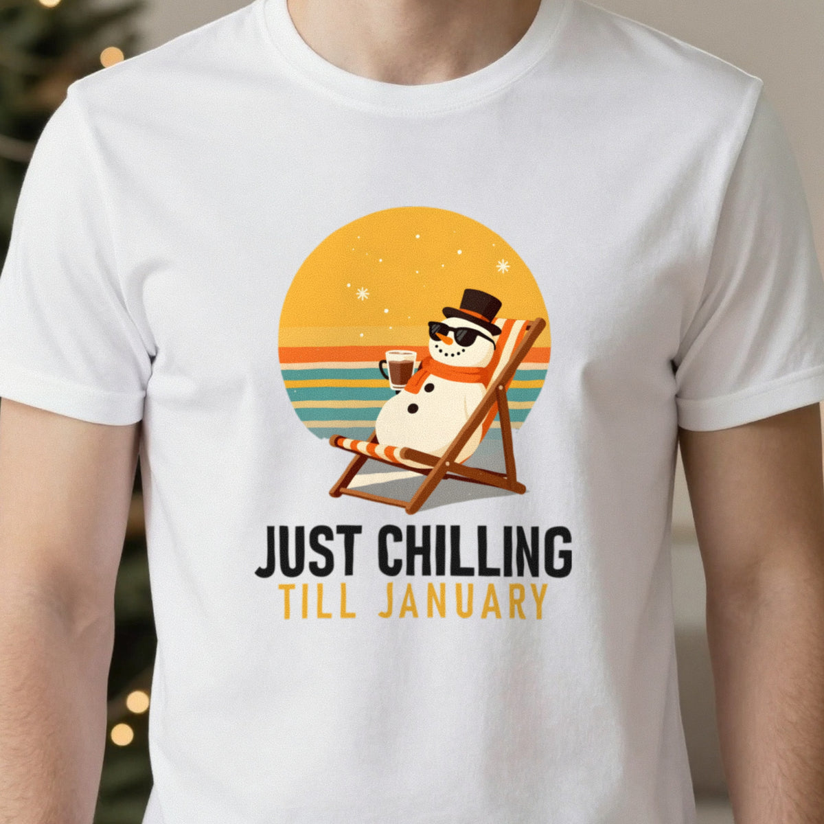 Chill Out Snowman Funny Christmas Jumper & T-Shirt in another colour