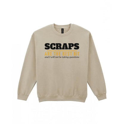 Scraps Are The Best Bit Funny Food T-Shirt & Sweatshirt Sweatshirt in Sand