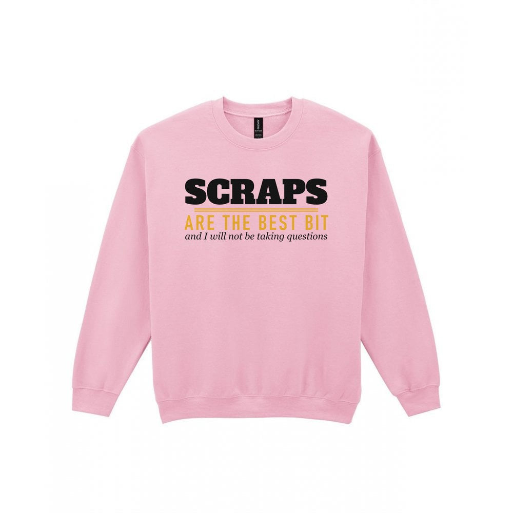 Scraps Are The Best Bit Funny Food T-Shirt & Sweatshirt Sweatshirt in Light Pink