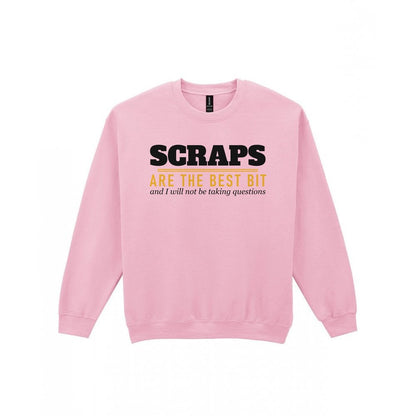Scraps Are The Best Bit Funny Food T-Shirt & Sweatshirt Sweatshirt in Light Pink