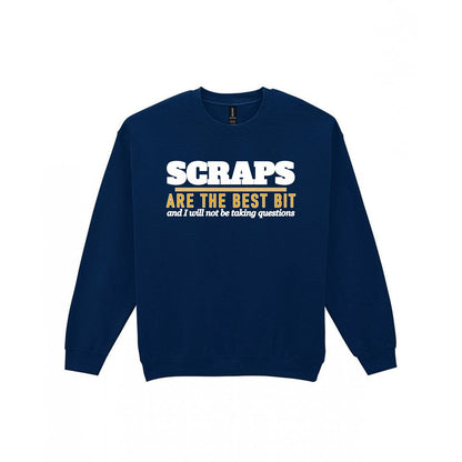 Scraps Are The Best Bit Funny Food T-Shirt & Sweatshirt Sweatshirt in Navy