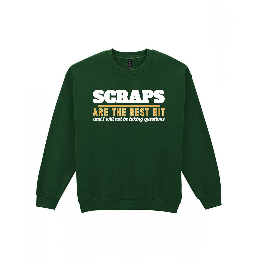 Scraps Are The Best Bit Funny Food T-Shirt & Sweatshirt Sweatshirt in Forest Green
