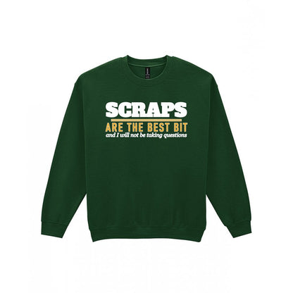 Scraps Are The Best Bit Funny Food T-Shirt & Sweatshirt Sweatshirt in Forest Green